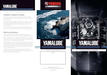 Yamalube marine oil flyer - Yamaha Motor Europe