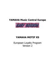 YAMAHA Music Central Europe YAMAHA MOTIF XS ... - XChange