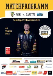 Matchprogramm EHC WIKI-Münsingen vs. Saastal