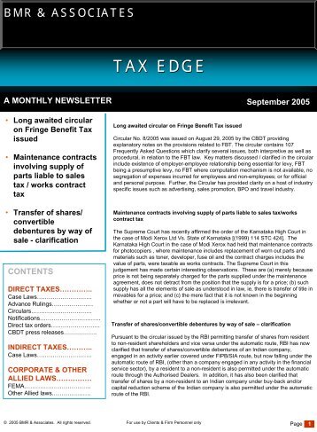 TAX EDGE - BMR Advisors