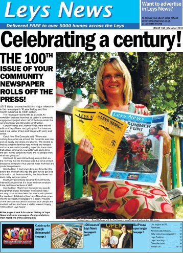 October 2012 - Leys News
