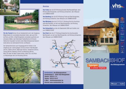 Tagungen - Sambachshof