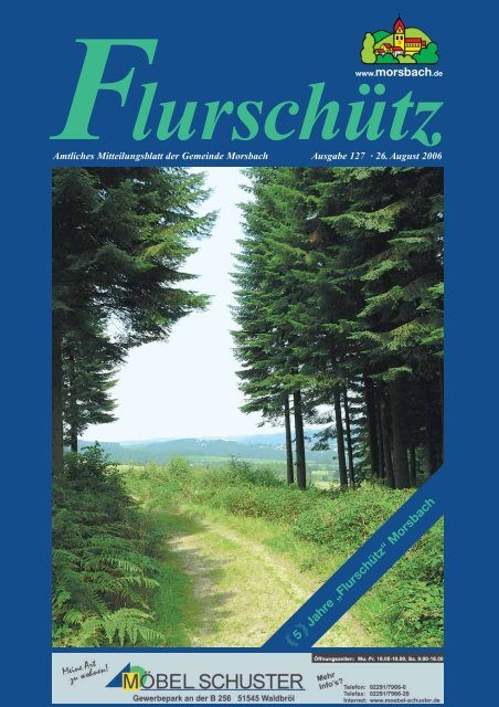 5 Jahre „Flurschütz“ Morsbach - Gemeinde Morsbach