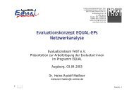 Evaluationskonzept EQUAL-EPs Netzwerkanalyse - FAST ...