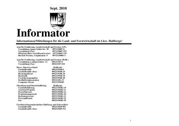 Informator September 2010 - Amt für Ernährung, Landwirtschaft und ...