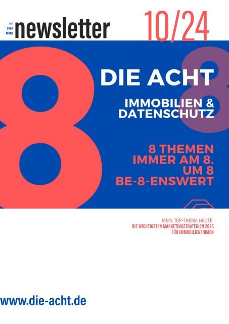 2024-10  |  DIE ACHT  |  Der Newsletter für Immobilien & Datenschutz