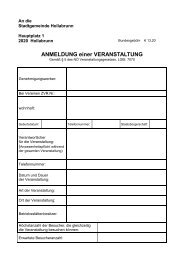 ANMELDUNG einer VERANSTALTUNG - Stadtgemeinde Hollabrunn