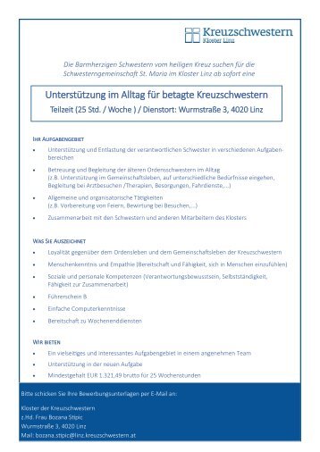 Ausschreibung Assistentin St. Maria_Okt