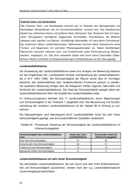 Naturparkplan - Naturpark Sternberger Seenland