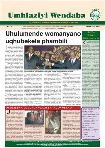 News Monitor Ndebele.pdf - Media Monitoring Project of Zimbabwe