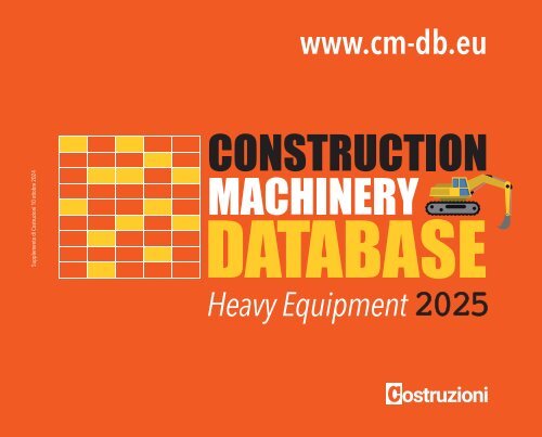 Construction Machinery Database - Heavy Equipment 2025