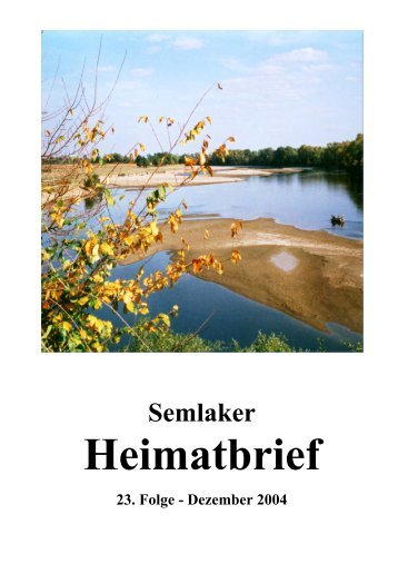 Heimatbrief - HOG Semlak