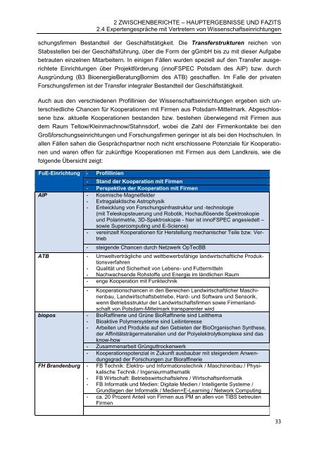 Analyse und strategische Handlungsansätze - Landkreis Potsdam ...