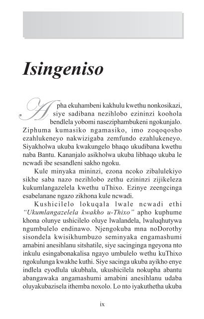 Xhosa - Your Quest for God.pdf - Cross Currents International ...