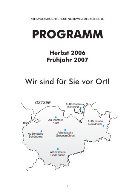 PROGRAMM Herbst 2006 Frühjahr 2007 - Kreisvolkshochschule ...