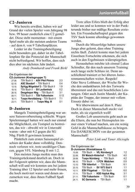 TSVNbg.-Buch1921 e.V. - TSV Nürnberg-Buch 1921 eV