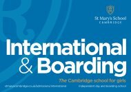 St Mary's School, Cambridge - International Prospectus 