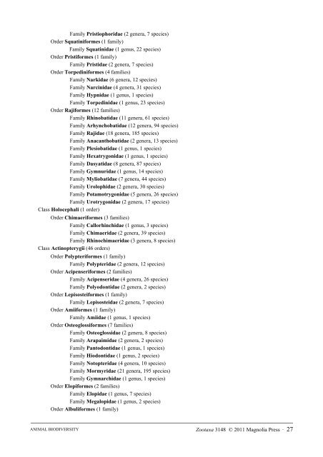 Animal biodiversity: An outline of higher-level classification and ...