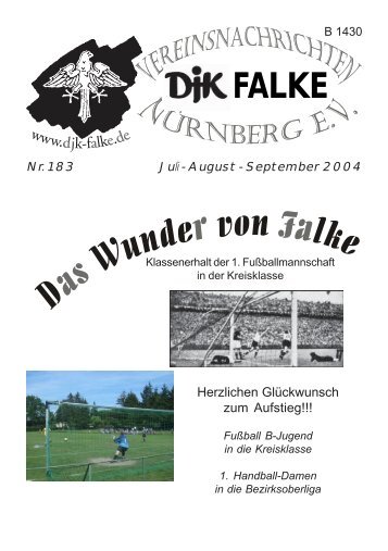 Herzlichen Glückwunsch zum Aufstieg!!! - DJK Falke Nürnberg