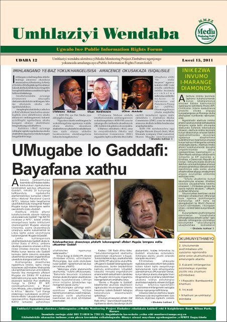 News Monitor 12- Ndebele.pdf - Media Monitoring Project of ...