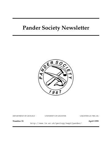 Pander Society Newsletter - University of Leicester