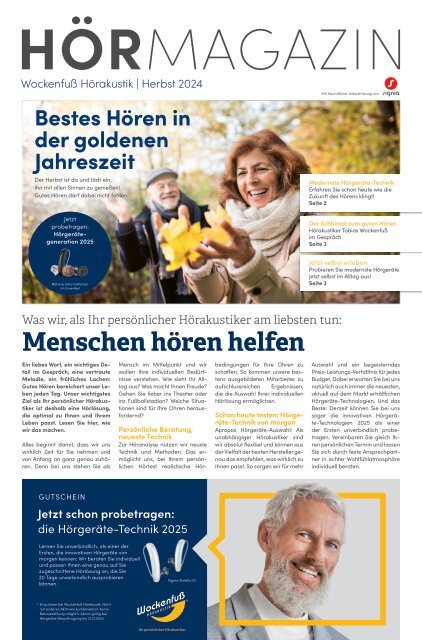 Wockenfuss Hörakustik - Hörmagazin Herbst 2024