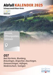 Abfallkalender Schwarzwald-Baar-Kreis Ost 2025