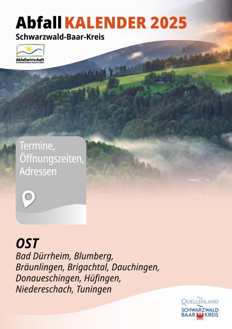 Abfallkalender Schwarzwald-Baar-Kreis Ost 2025
