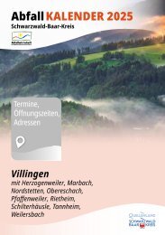 Abfallkalender Schwarzwald-Baar-Kreis, Villingen 2025