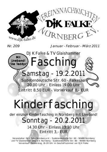 Fasching Kinderfasching - DJK Falke Nürnberg