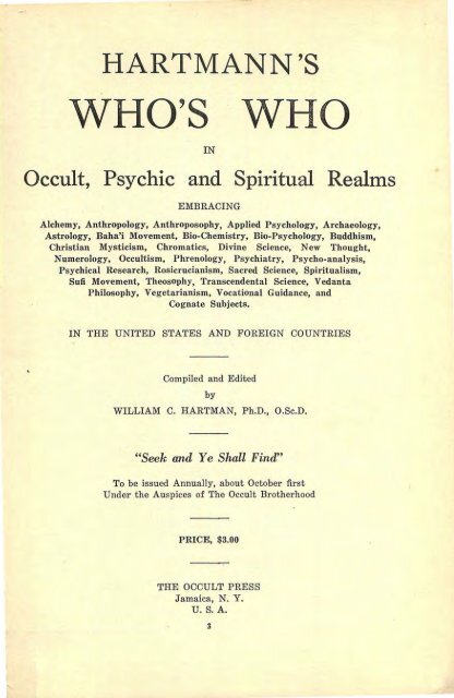 Occult, Psychic and Spiritual Realms - The Emma Hardinge Britten ...