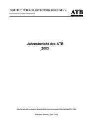 Jahresbericht des ATB 2003