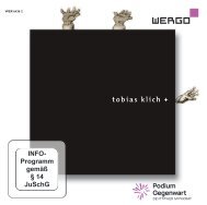 Deutscher Musikrat - Edition Zeitgenössische Musik DVD-Booklet Tobias Klich