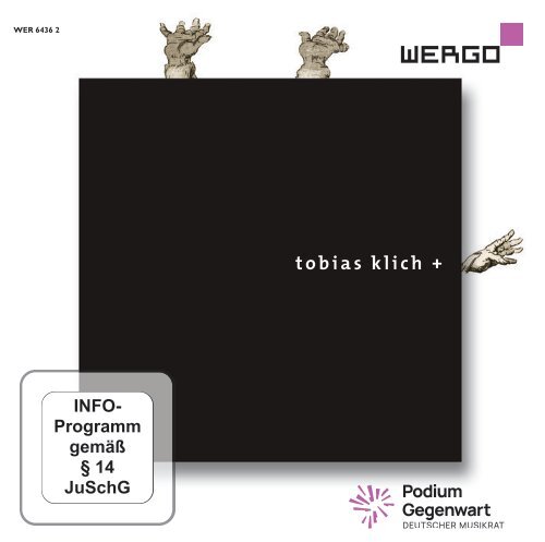 Deutscher Musikrat - Edition Zeitgenössische Musik DVD-Booklet Tobias Klich