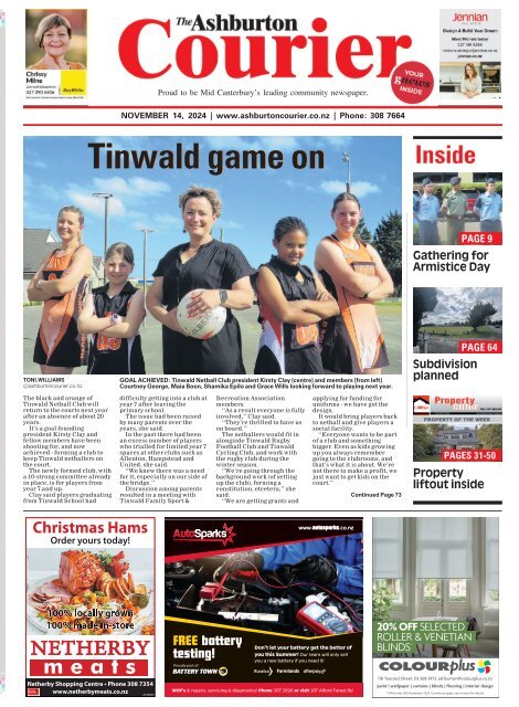 Ashburton Courier: November 14, 2024