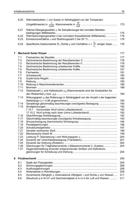 Formeln und Tabellen Maschinenbau - REDITECH Automation GmbH