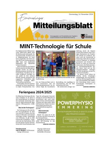 Emmeringer Mitteilungsblatt | November 2024