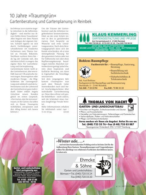 Das Magazin für den Sachsenwald aktuell - Kurt Viebranz Verlag