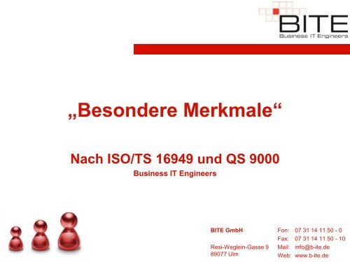 „Besondere Merkmale“ Nach ISO/TS 16949 und QS 9000 ... - BITE