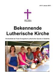 Bekennende Lutherische Kirche - Felsisa