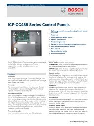 ICP‑CC488 Series Control Panels - Bosch Security