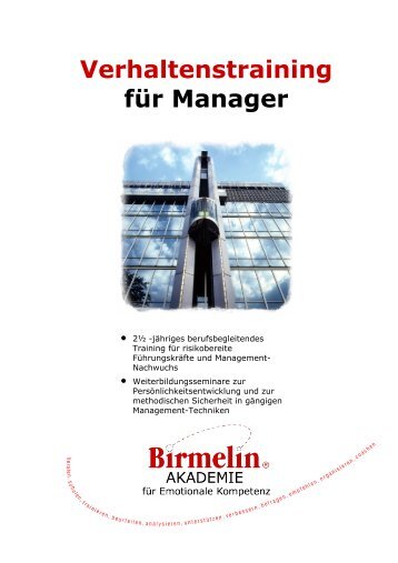 Verhaltenstraining für Manager