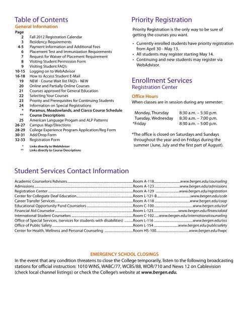 bergen community college summer courses