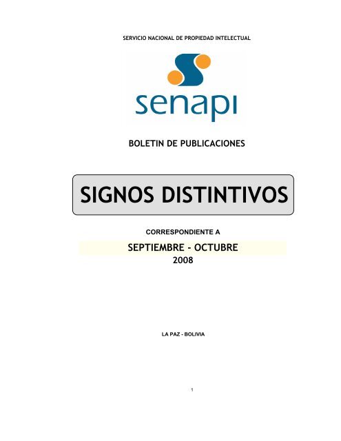 SIGNOS DISTINTIVOS - Servicio Nacional de Propiedad Intelectual