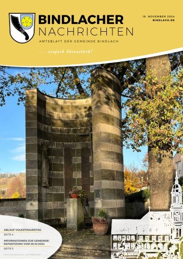 Bindlacher Nachrichten - 16.11.2024