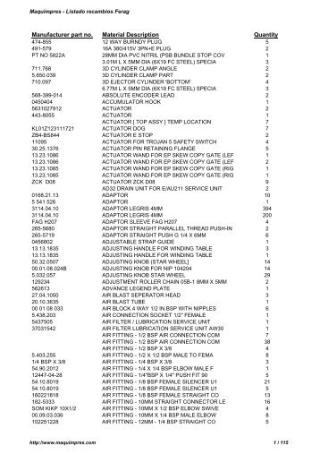 Ferag spares listing.pdf - MAQUIMPRES