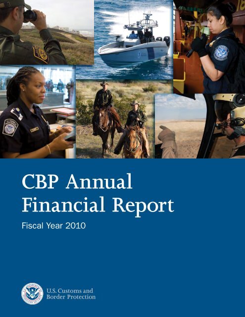 Fiscal Year 2010 CBP Annual Financial Report - CBP.gov