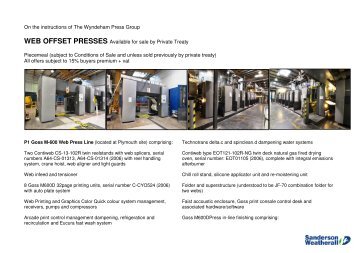 web offset presses - Sanderson Weatherall