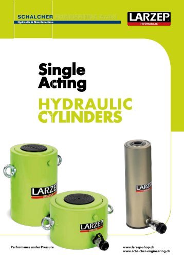 Larzep Single Acting Hydraulic Cylinders Catalogue Schalcher Engineering GmbH
