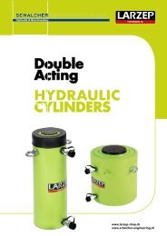 Larzep Double Acting Hydraulic Cylinders Catalogue Schalcher Engineering GmbH